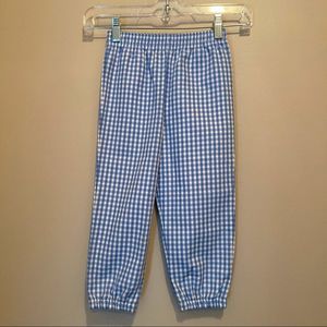 Kelly’s Kids Blue & White Checked Gingham Bubble Pants